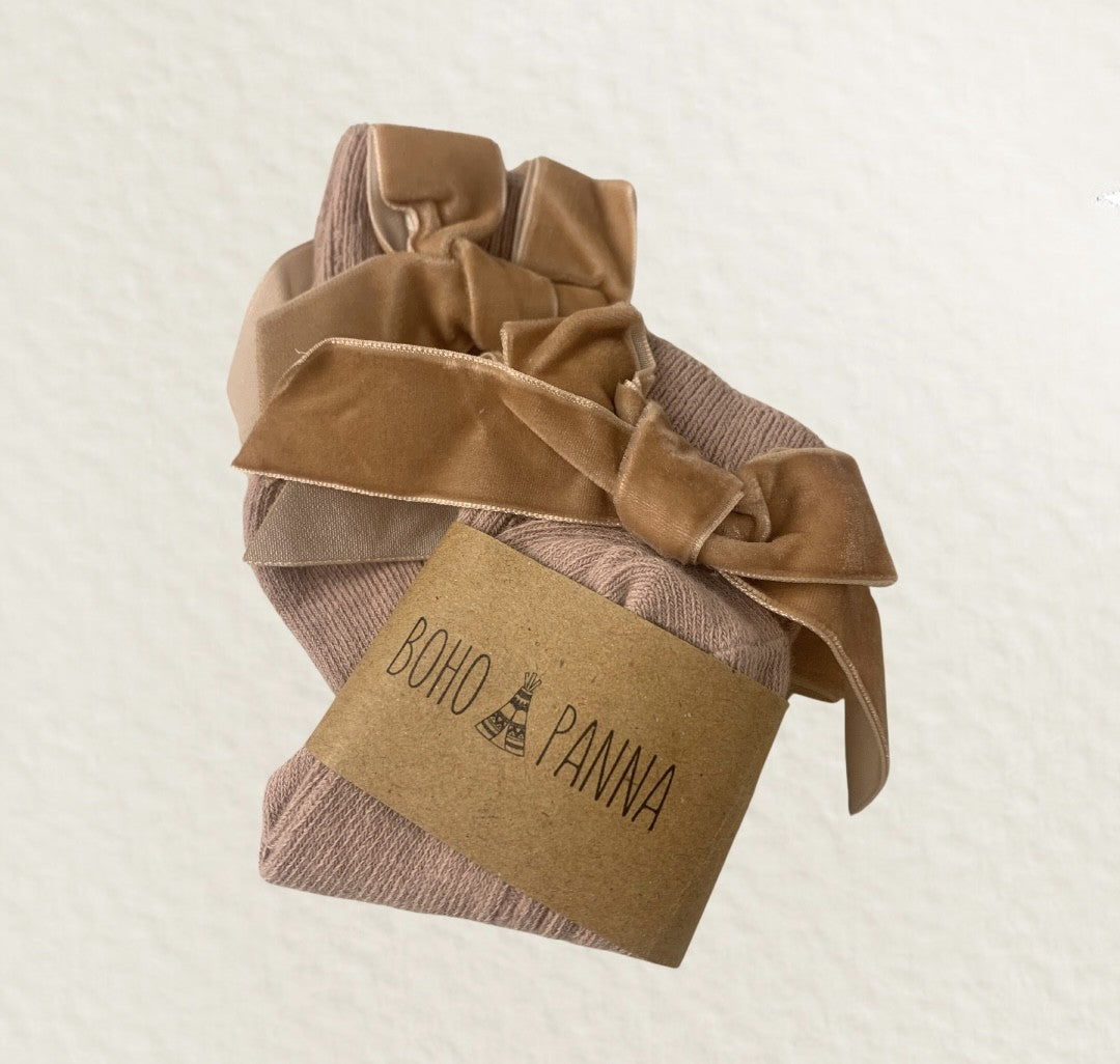 Sokjes velours strik | Old Rose