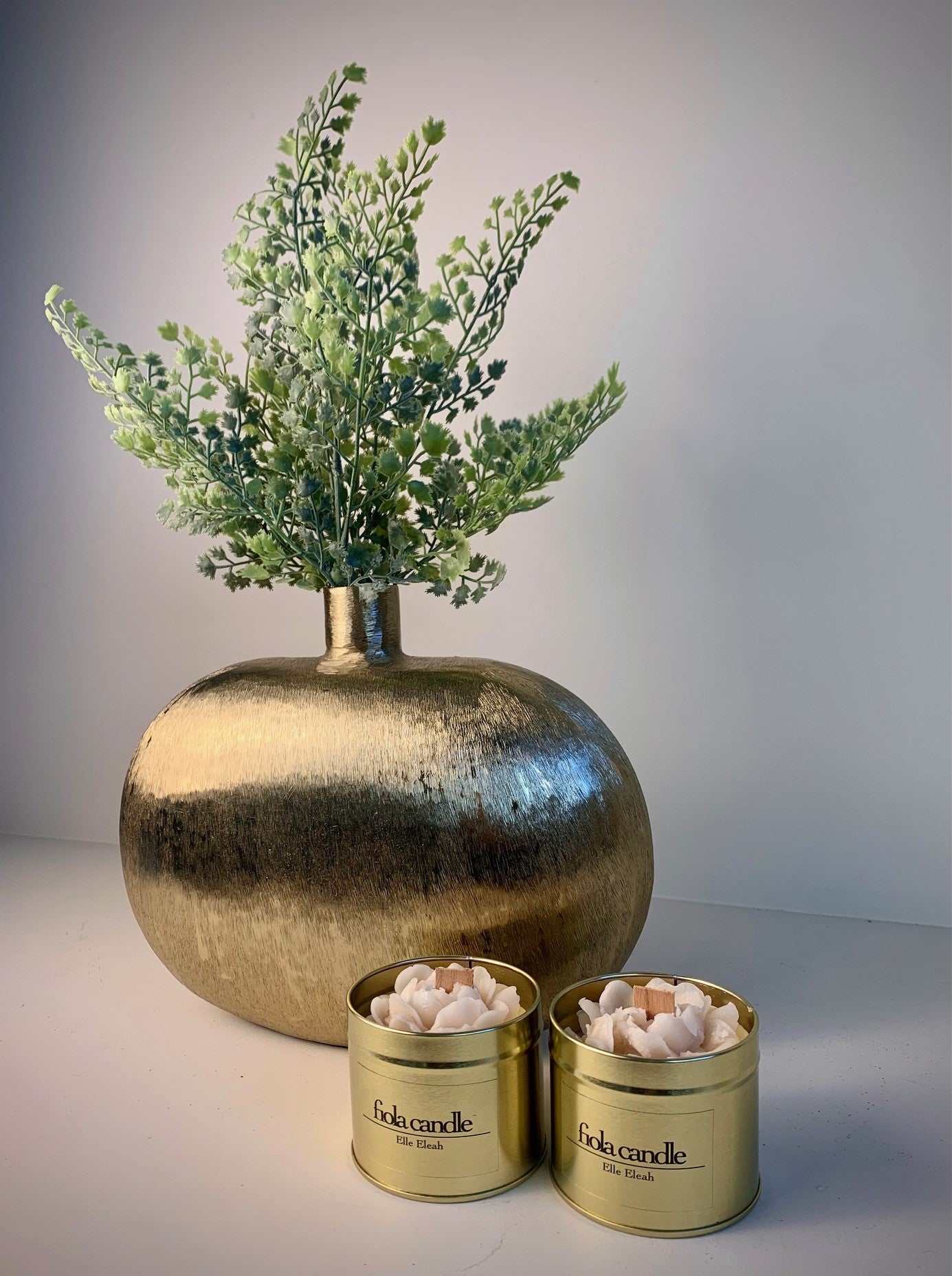 Fiola Candle Elle-Eleah | Blik M | Roza | Beige