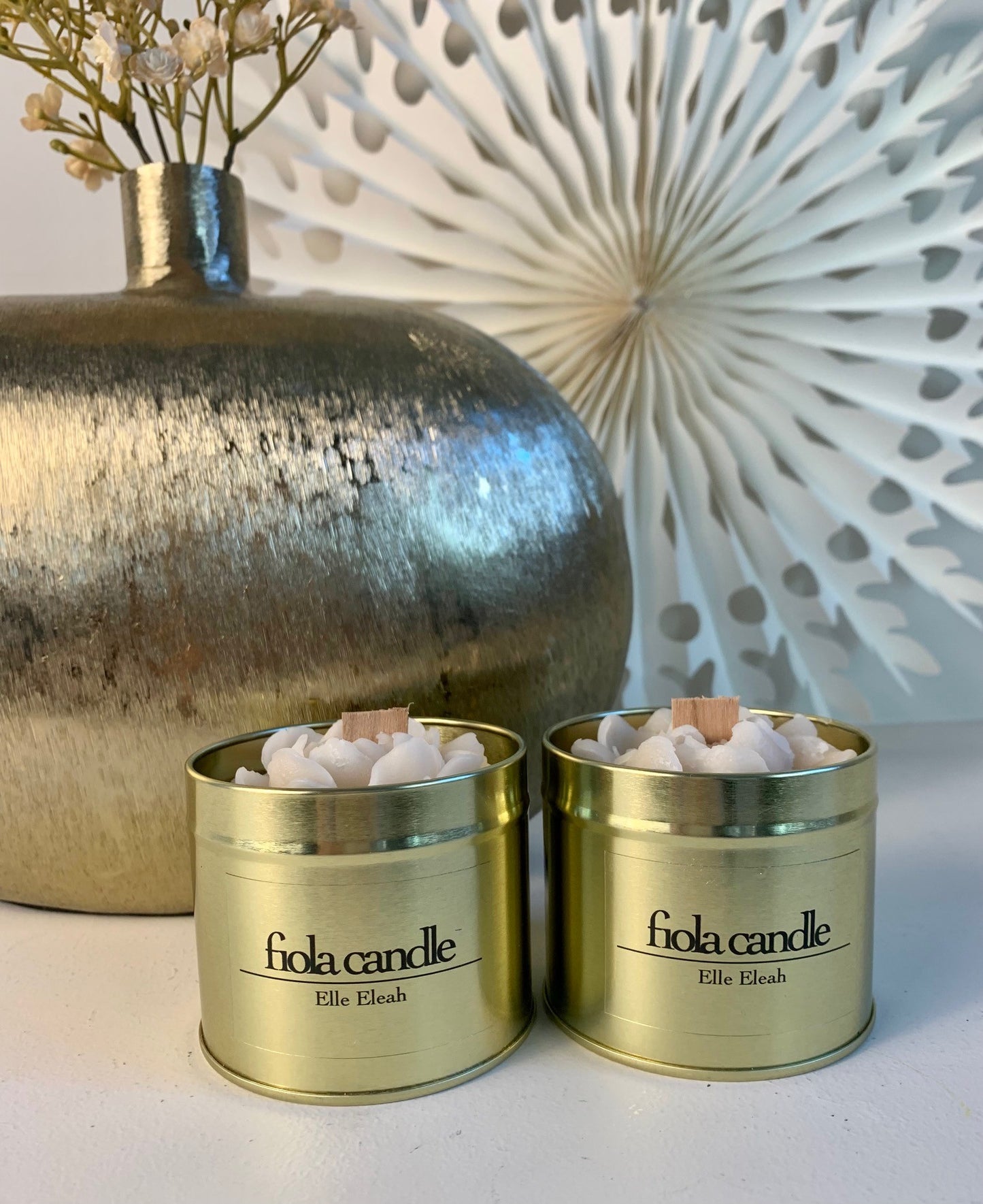 Fiola Candle Elle-Eleah | Blik M | Roza | Beige